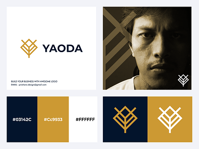 Letter Y logo for YAODA brand brand guidelines brand identity branding color design illustration logo pri prio hans style guide typography vector
