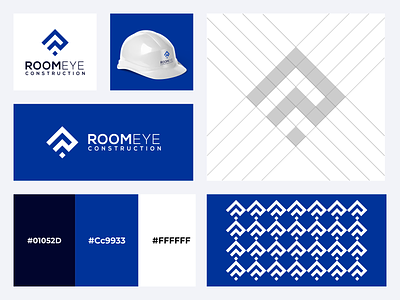 Letter R Logo For Construction Company blue color brand brand guidelines brand identity branding building color construction construction company design illustration letter r letter r logo logo prio hans typography vector