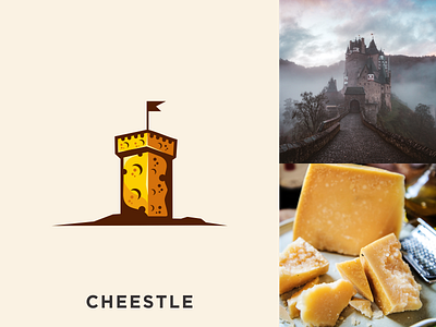 CHEESTLE awesome brand branding castle cheese color company design designer dualmeaning hidden meaning icon illustration lettering logo typography vector