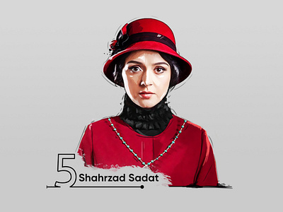 shahrzad saadat digital painting(taraneh alidosti) character design design digital painting digitalart photoshop shahrzad taraneh alidosti wacom web design