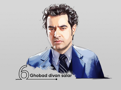 Ghobad divan salar ( shahab hosseini) character design digital painting digitalart ghobad divan salar illustration photoshop shahab hosseini wacom web design