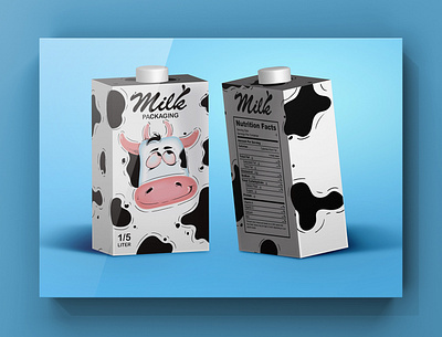 packaging for milk design digital painting digitalart illustration illustrator package package design packaging photoshop web design