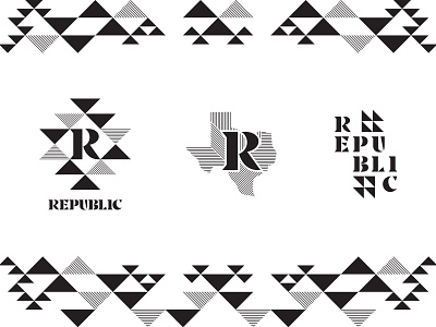 Republic badge branding dallas geometric identity logo pattern qualtrics seal texas triangle typography