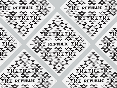 Republic Bandana bandana branding dallas geometric geometric design identity pattern qualtrics texas triangle typography