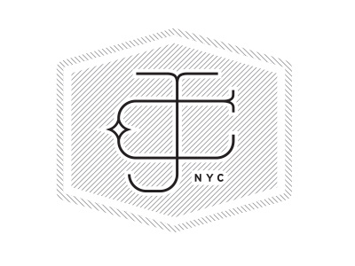 Carretero Icon badge black container contemporary icon modern nyc sans serif seal stroke typography white