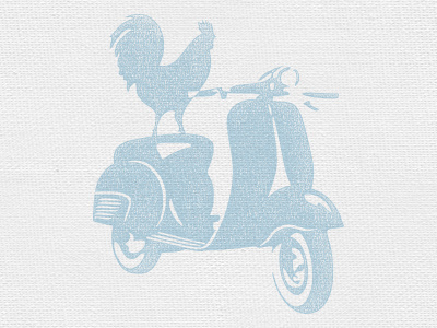 North Icon animal bird blue branding distressed icon restaurant rooster scooter texture vector vintage