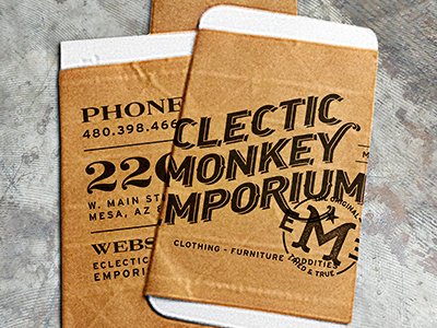 Eclecticmonkeyemporium business card