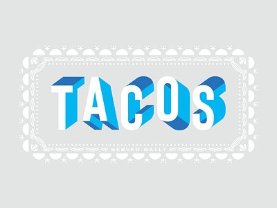 TACOS apparel design dimension food qualtrics taco tacos type typography utah