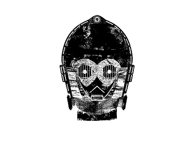 C-3PO c3po droid mask robot sci fi sci fi scifi star wars starwars texture type typography