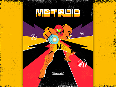 Metroid Poster heroine metroid nes nintendo poster samus samus aran sci fi scifi type typogaphy video game videogame