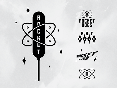 Rocket Dogs branding corn dog cosmic food hot dog hotdog idaho retro rocket snack space