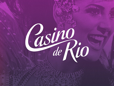 Casino de Rio brazil casino dancer elegant gradient purple rio script woman