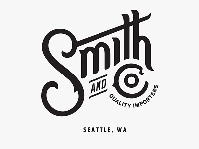 Smith and Co. badge coffee food logo qualtrics restaurant seal seattle serif type typography washington