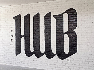 The Hub brick diner food hand painted hub provo qualtrics restaurant type typography utah