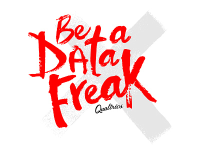 Data Freak apparel data distressed mantra qualtrics red shirt tech technology type typography x