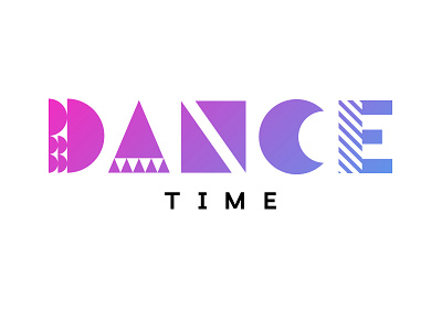 Dance Time blue children dance dancing geometric gradient pink purple shapes utah