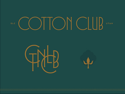 CTNCLB 1920s art deco club copper cotton monogram qualtrics salt lake city type typography utah