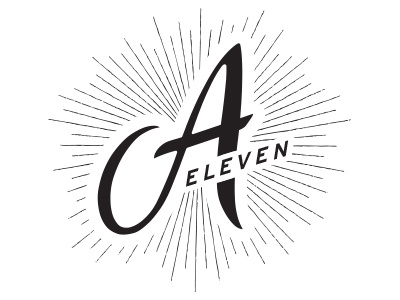 A Eleven anson arizona branding design dining el paso fancy food identity logo ornament script sunburst texas typography