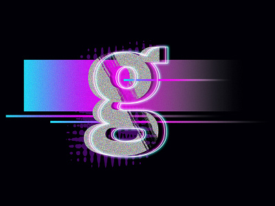 G contrast g gradients line neon noise typography