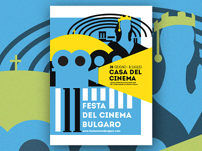 Festa Del Cinema Bulgaro bulgaria camera cinema concept festival illustration italy movies poster