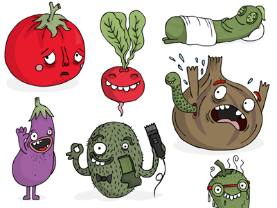 Veggie stickers for Viber emoticons fruits sticker vegetables