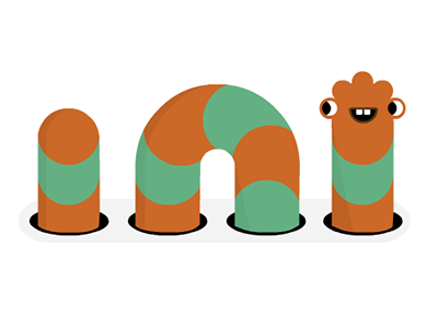 A weekly worm for muz.li creature doodle green monster orange search