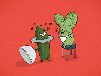 Valentine's dinner cactus cucumber food heart hearts love loving rabtus
