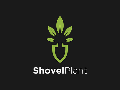 Shovel Plant logo creative logo garden gardening graphic graphicdesign green icon identity illustration leaft logo meaningfull logo nature negativespace logo plant shovel simple logo symbol template vector