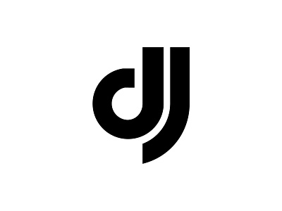 Monogram Logo D + J creative logo dj logo initial dj initial logo jd logo monogram monogram dj monogram logo music logo negativespace logo simple logo vector