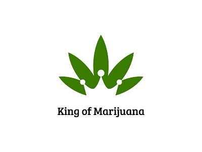 King of Marijuana cannabis logo creative logo identity illustration king king logo king marijuana logo logo marijuana marijuana logo meaningfull logo negativespace logo simple logo vector