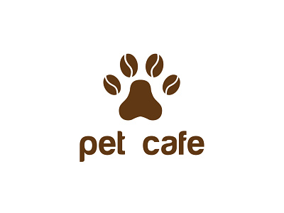 Pet Cafe art logo cafe cat coffe creative logo design dog logo meaningfull logo negativespace logo pet simple logo vector