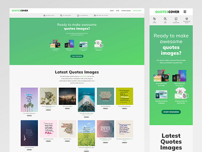 redesign of QuotesCover.com for better conversion