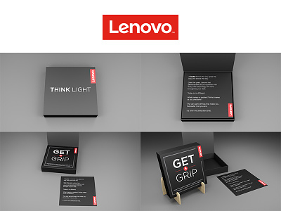 Lenovo_Think Light_1 coaster design directmailer lenovo mailer