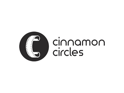 Cinnamon Circles_Logo branding flat font identity letters logo logotype paper simple type