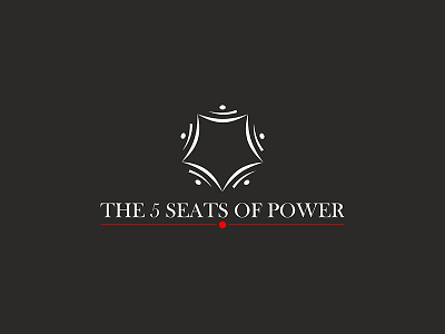 The 5 Seats Of Power_Logo branding flat font identity letters logo logotype paper simple type