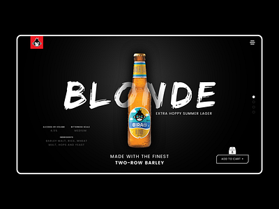 Bira_Landing Page adobexd beer bira cart design illustrator landingpage photoshop ui webdesign webpage website