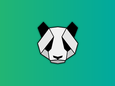 Panda lowpoly panda shapes vector