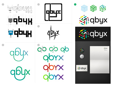 Logo Design process for QBYX.