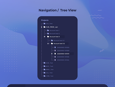 Navigation / Tree View design ui ux