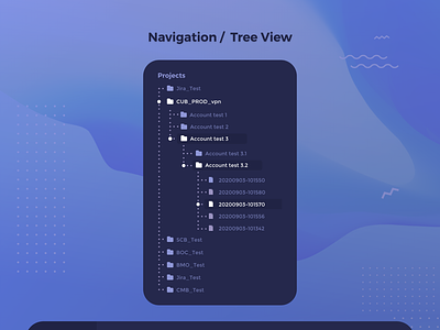 Navigation / Tree View design ui ux
