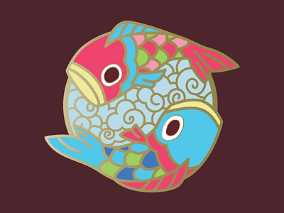 Koinobori Enamel Pin Design