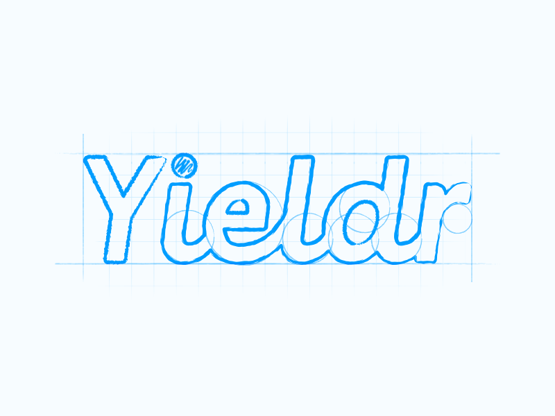 Yieldr API Logo animation api blueprint brand code developers grid identity line logo under construction yieldr