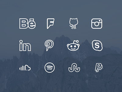 Simple Line Icons Extended [Free Icon Font] clean free freebie icon icon font line simple social