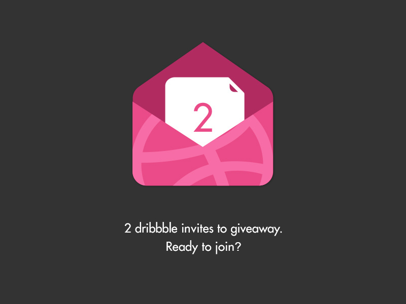 Dribbble Invites X2 futurua space minimal prospects invitations material dark pink invites simple clean