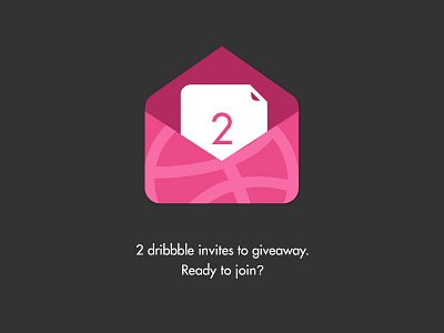 Dribbble Invites X2 clean dark futurua invitations invites material minimal pink prospects simple space
