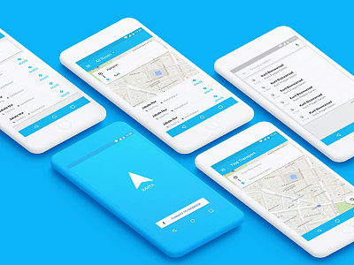 Rasta App (Concept) android clean material transport finder ui uiux ux