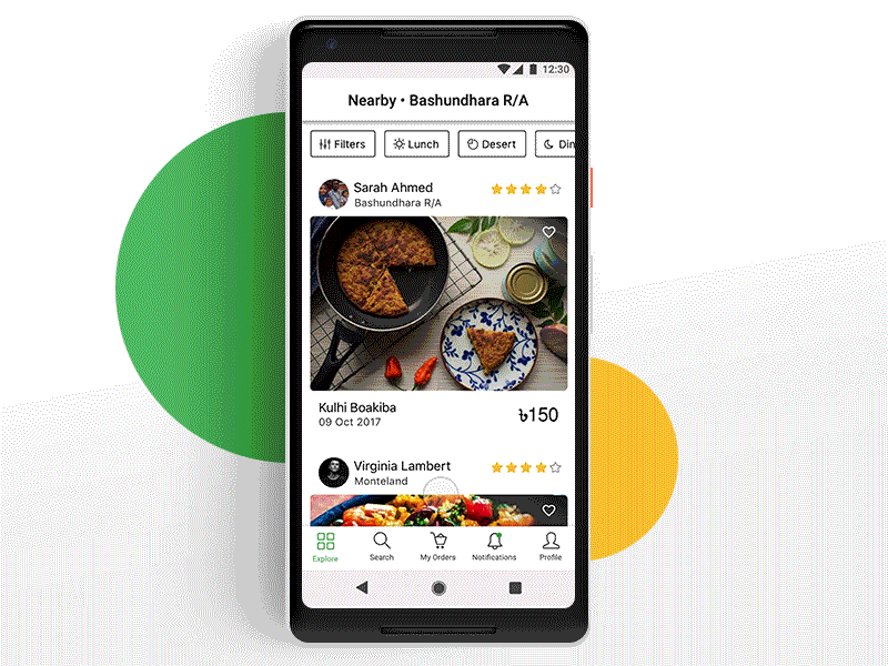 Cookups app order flow gif animation motion minimal clean cookups interaction ux