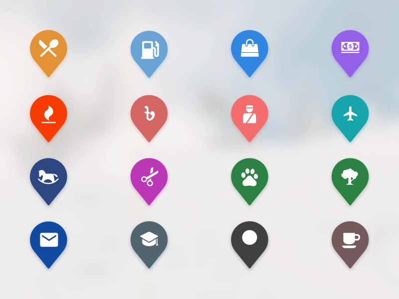 Map Icons by Ahmad Firoz on Dribbble