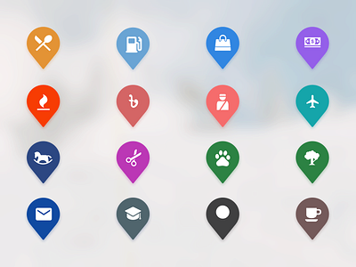 Map Icons clean icons location map pin ui