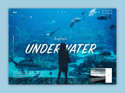 Underwater Header Exploration clean exploration header template ui ux